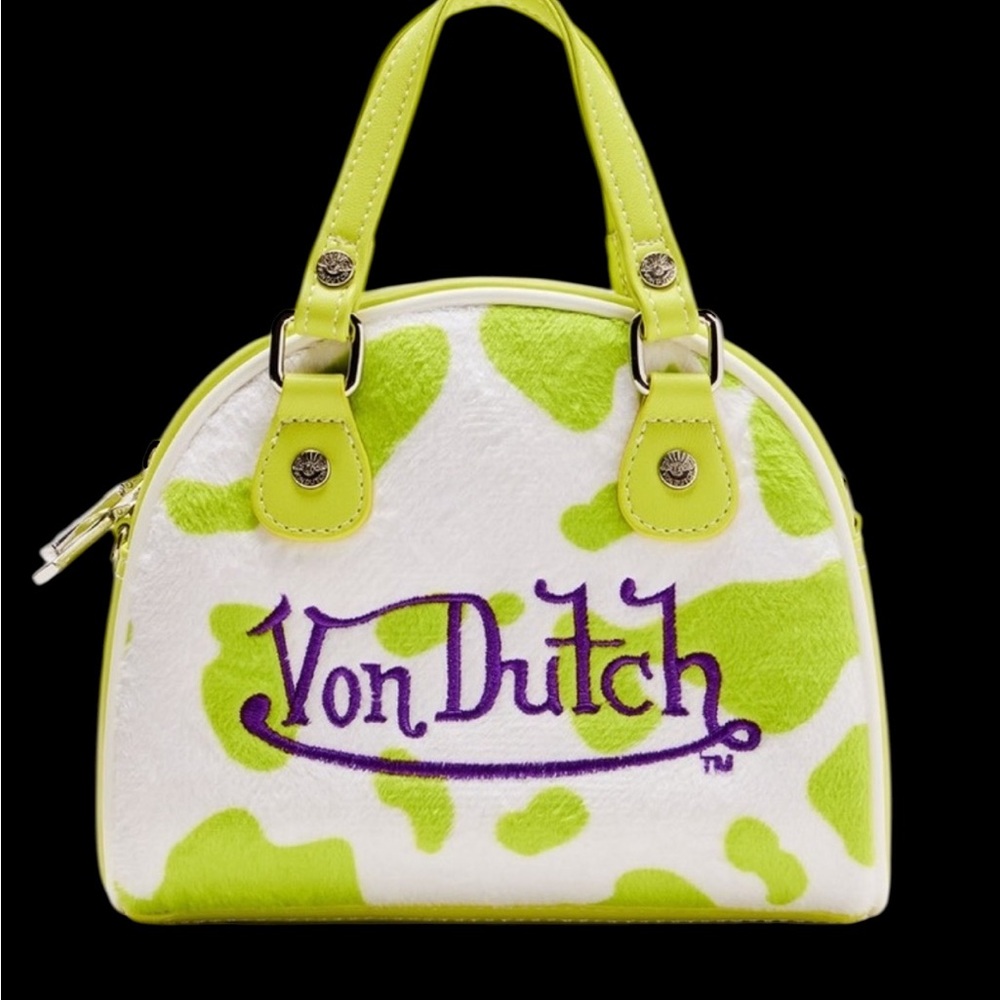 Von Dutch Green and White Women's Bag